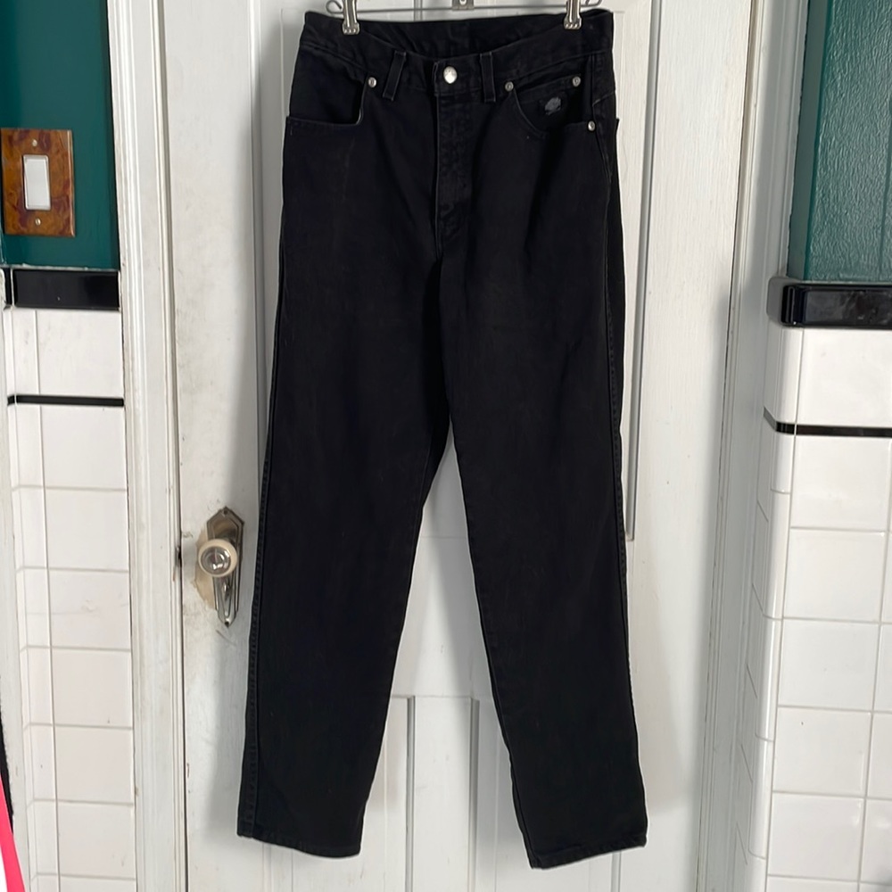 HARLEY DAVIDSON Vintage Classic Black Slim Straight Leg Jeans